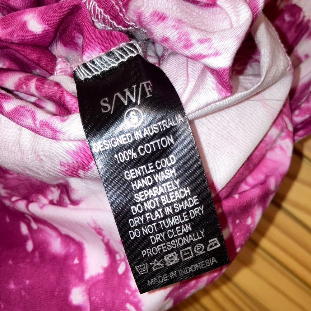 SWF Tie Dye Smocked High Neck Maxi Dress Small NWT - Picture 6 of 13